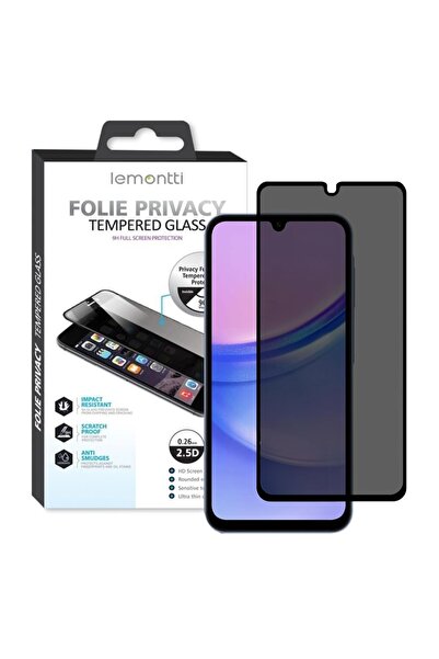 lemontti Folie Sticla Privacy Full Fit Samsung Galaxy A15 Negru