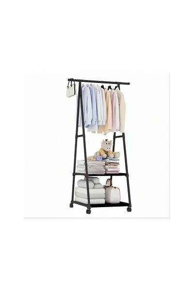 Calivita Organizator de haine Livit Modernity, metal, negru, 160x85x42,5 cm