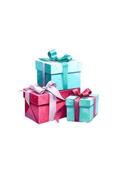 INOVATIX Set de 8 autocolante de Crăciun roz albastru cutii cadou, INOVATIX®....