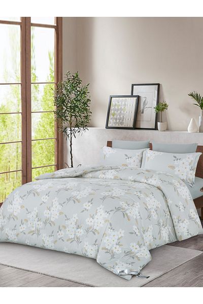 Donetella Comforter Set Single Size, 4-Pcs, 170x230 cm, Printed, All Season, Microfiber, 350 GSM