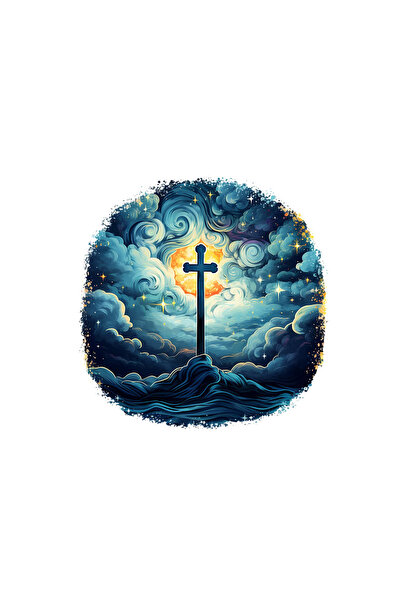 INOVATIX Set de 8 bucăți, autocolant cruce spirituală, INOVATIX®. 6 cm