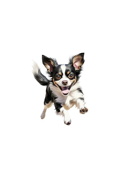 INOVATIX Set de 8 bucăți, autocolant Chihuahua alergând, INOVATIX®. 6 cm