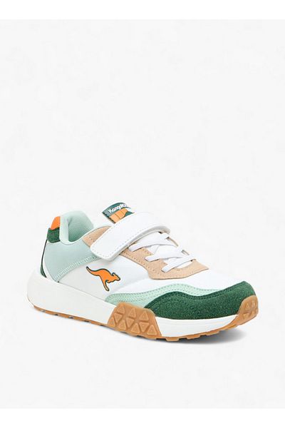 Kangaroos Boys' Colourblock Sports Shoes with Hook and Loop Closure