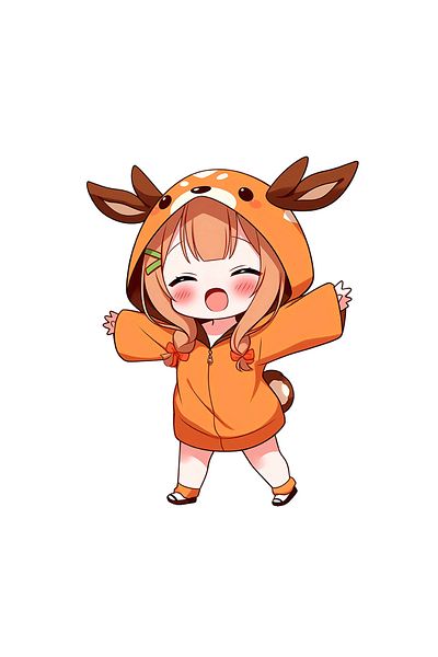 INOVATIX Set de 8 piese, autocolant Chibi Girl Umaru Doma, INOVATIX®. 6 cm