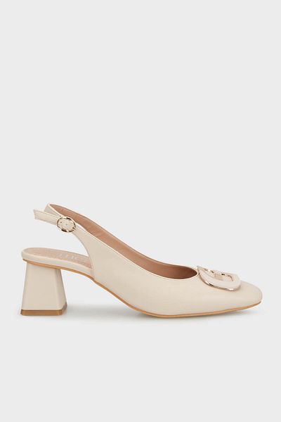 İnci Pearl Metallic Detailed Open Back Heeled Shoes Shoes Liz 5Fx