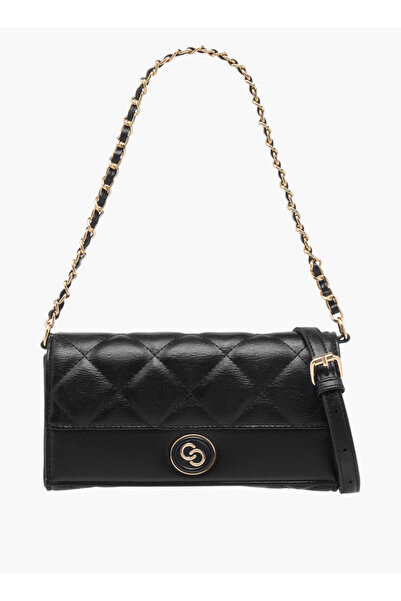 Celeste Women's Quilted Crossbody Bag with Flap Closure and Chain Strap - W 4 x H 13 x D 22 cm