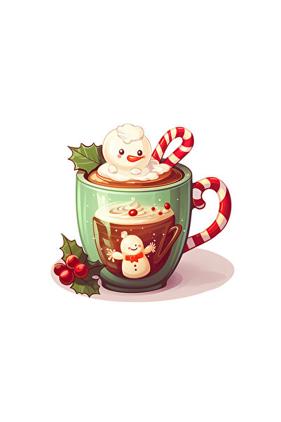 INOVATIX Set de 8 piese, autocolant Tiana ciocolată caldă, INOVATIX®. 6 cm