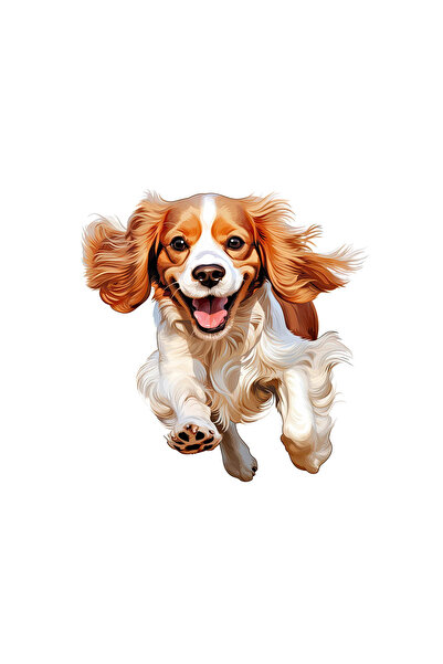 INOVATIX Set de 8 piese, autocolant Cocker Spaniel alergând, INOVATIX®. 6 cm