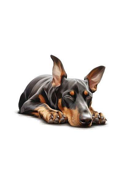 INOVATIX Set of 8 pieces, Sticker Doberman Pinscher, INOVATIX®. 6 cm
