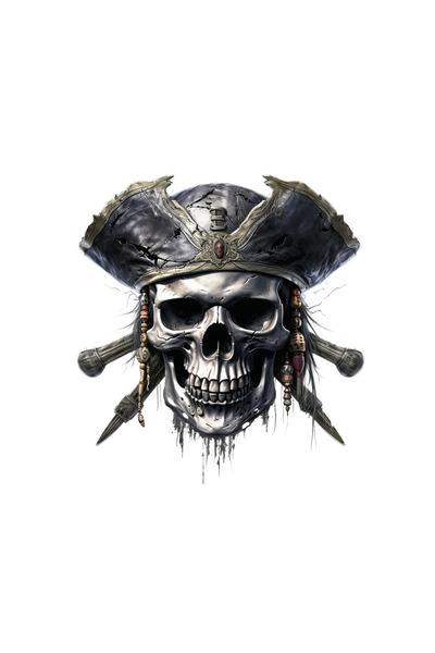 INOVATIX Σετ 8 τεμαχίων, Αυτοκόλλητο με Κρανίο Πειρατή, INOVATIX®. 6 εκ.