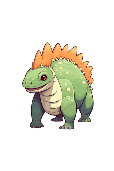 INOVATIX Set de 8 piese, autocolant dinozaur Stegosaurus, INOVATIX®. 6 cm