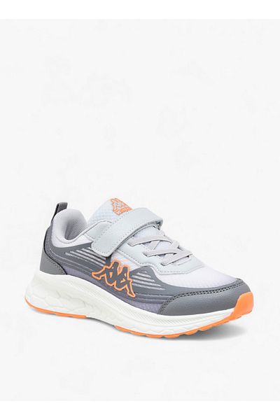 Kappa Boys' Logo Print Sports Shoes with Hook and Loop Closure