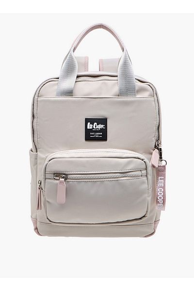 Lee Cooper Women's Solid Backpack with Zip Closure and Adjustable Strap - 34x12x40 cm