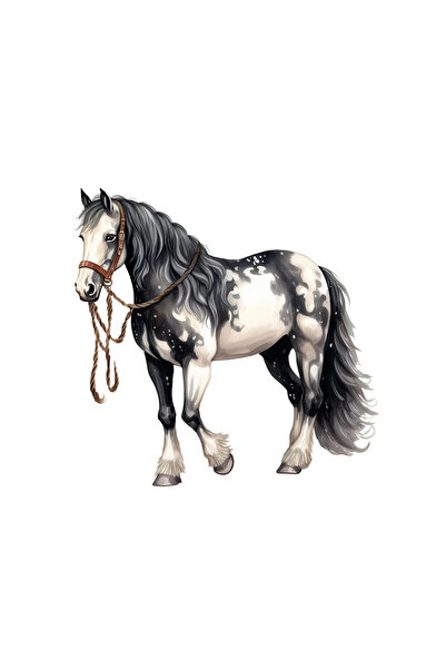 INOVATIX Set de 8 piese, autocolant Cal alb cu pete negre, INOVATIX®. 6 cm