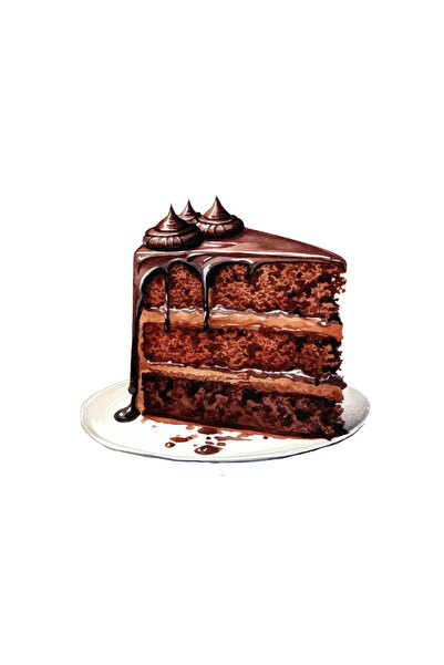 INOVATIX Set de 8 piese, autocolant felie de tort de ciocolată, INOVATIX®. 6 cm