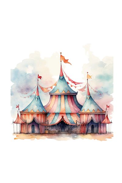 INOVATIX Set of 8, Circus Carnival Sticker, INOVATIX®. 6 cm