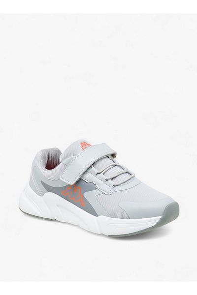 Kappa Boys' Logo Print Sports Shoes with Hook and Loop Closure