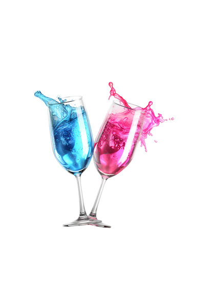 INOVATIX Set de 8 piese, autocolant de Crăciun pahare roz albastre, INOVATIX®...