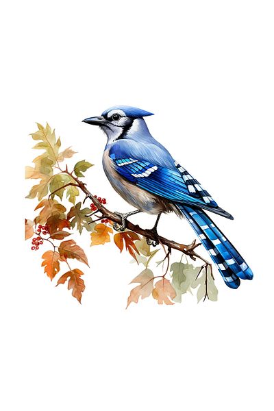 INOVATIX Set of 8 pieces, Curious blue Cardinal Sticker, INOVATIX®. 6 cm