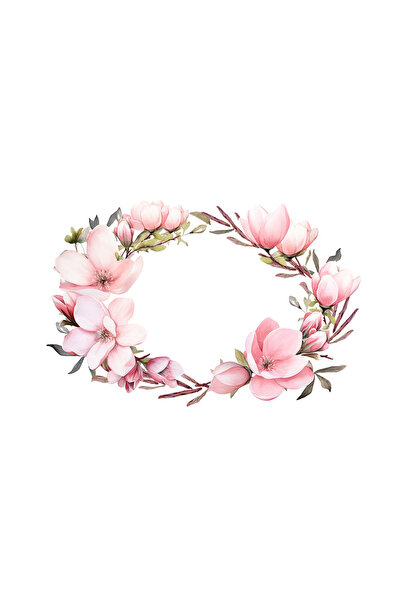 INOVATIX Set de 8 autocolante pentru coroană Magnolia, INOVATIX®. 6 cm