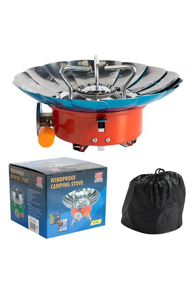 micul fermier Camping Stove, , Foldable, 2800 W, One Burner, Piezo-electric Ignition, 205x100 Mm