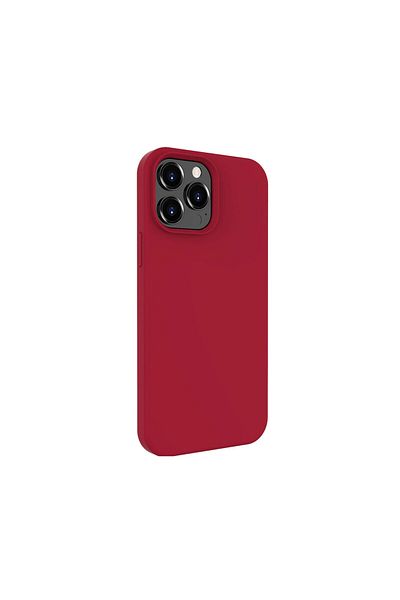 lemontti Case iPhone 13 Pro Max Lemontti Liquid Silicon Dark Red