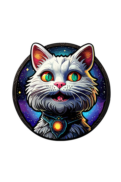 INOVATIX Σετ 8 τεμαχίων, Αυτοκόλλητο γάτας Excellent, INOVATIX®. 6 εκ.