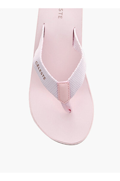 Celeste Women's Monogram Print Thong Slippers with Wedge Heels