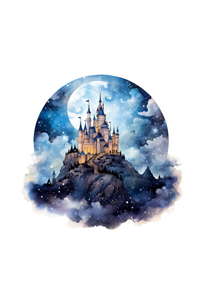 INOVATIX Set de 8 piese, autocolant castel iluminat, INOVATIX®. 6 cm