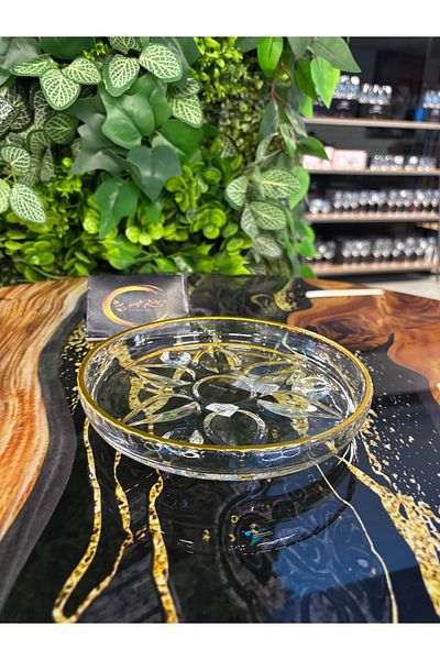 ARS HOME DEKOR Blınkmax Mini Pedestal Presentation Plate, Sugar Bowl Plate, 18 cm Cake Plate, 1 Glass Presentation Plate
