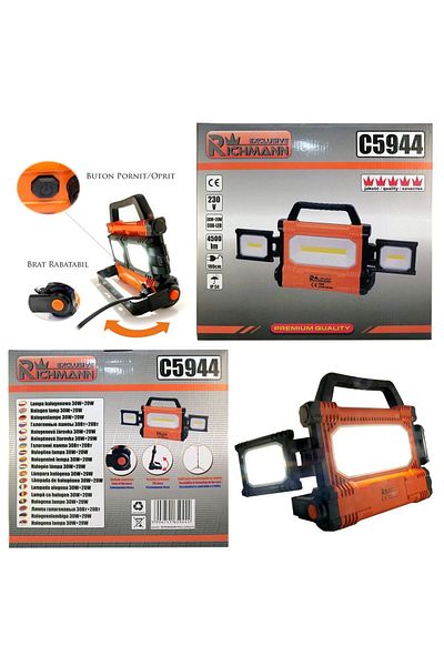 richmann exclusive Worklight, COB LED, 30 W, 4500 lm, IP54, Richmann Exclusive