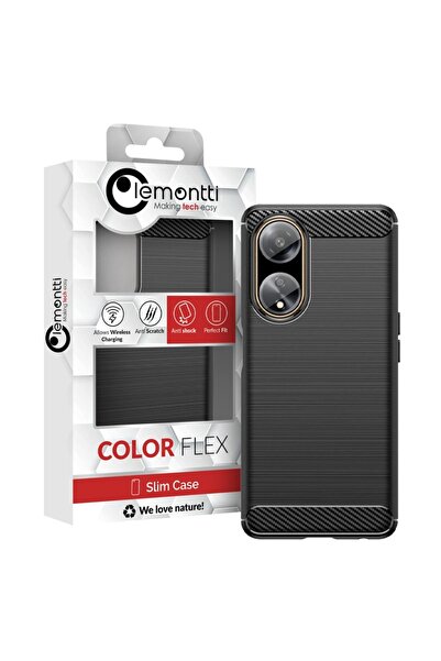 lemontti Husa Carbon Case Flexible Oppo A98 Negru
