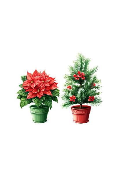 INOVATIX Set de 8 autocolante Flori de Crăciun Olivia, INOVATIX®. 6 cm