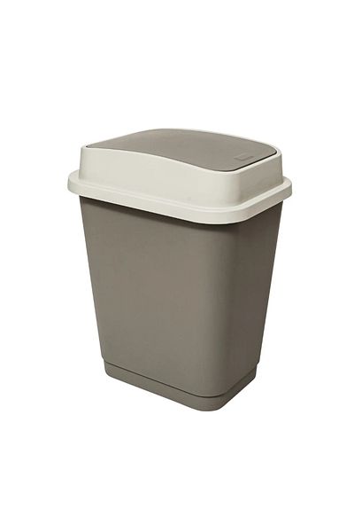 5 five simply smart Waste bin, beige, Uvelse plastic, 25 liters, 47.5 x 38 x H 28 cm