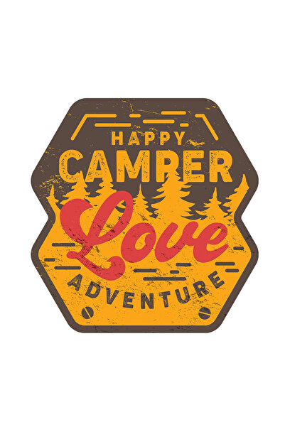 INOVATIX Set de 8 piese, autocolant Camping Happy Camper Love Adventure, INOV...