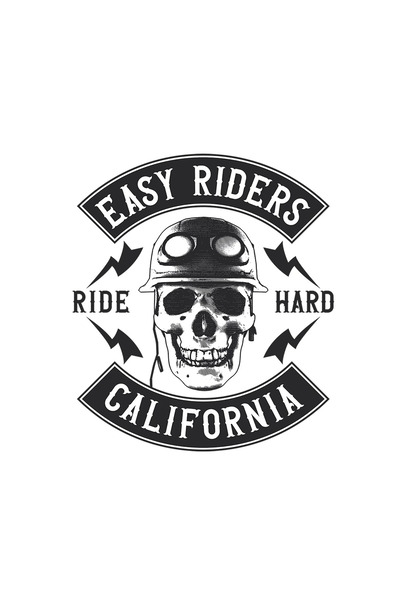 INOVATIX Set de 8 piese, Autocolant Easy riders ride hard California, INOVATI...