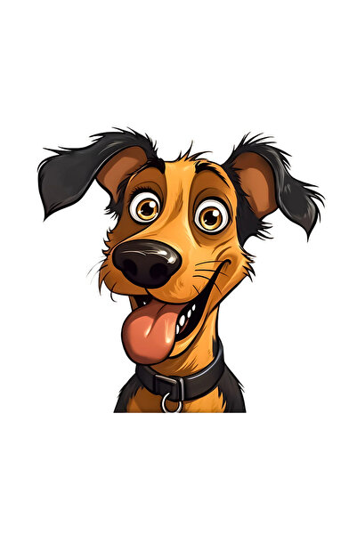 INOVATIX Set de 8 piese, autocolant Câinele Confuz Romeo, INOVATIX®. 6 cm