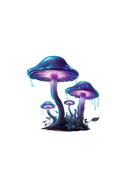 INOVATIX Set of 8 pieces, Magic Mushrooms Sticker, INOVATIX®. 6 cm
