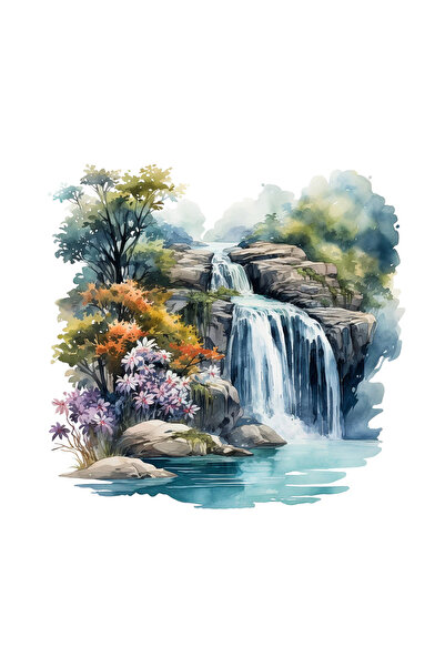 INOVATIX Set de 8 bucăți, autocolant cascadă exotică, INOVATIX®. 6 cm