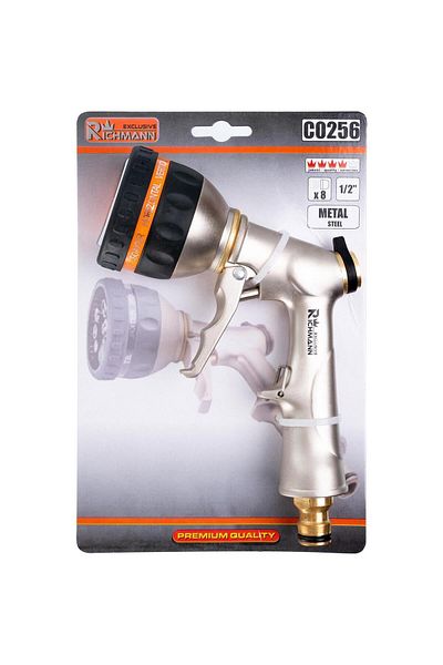 richmann exclusive Garden Spray Gun, Shower Type, 8 Types, Metallic,