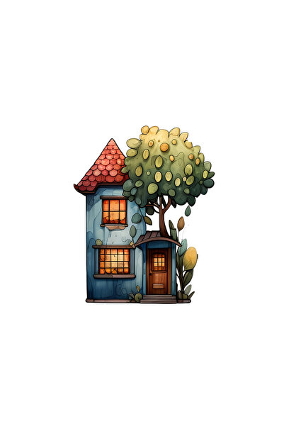 INOVATIX Set of 8 pieces, Tower House Sticker, INOVATIX®. 6 cm
