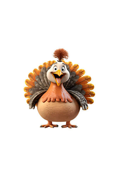 INOVATIX Set de 8 bucăți, autocolant cu curcan Trogor, INOVATIX®. 6 cm