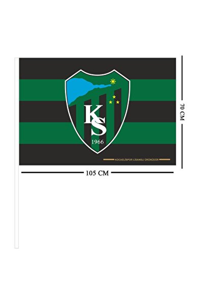 Cix Spor Kocaelispor Lisanslı 70x105 Sopalı Bayrak Çubuklu