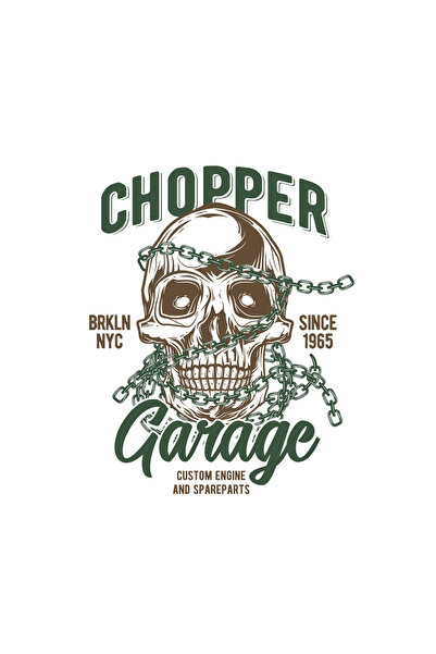 INOVATIX Set de 8 piese, autocolant Chopper Garage personalizat motor și piese de schimb, INOVATIX®. 6 cm