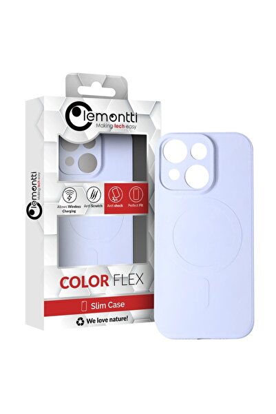 lemontti Husa Silicon iPhone 15 Plus MagSafe Lila