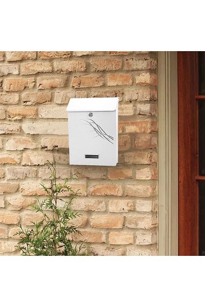 damech Mailbox, White, C4 Format, 25x6.5x35.5 Cm,