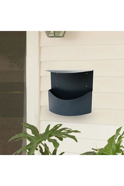 damech Advertising Basket/Box, For Newspapers, With Roof, Graphite, C4 Format, 34x11.5x33 Cm,