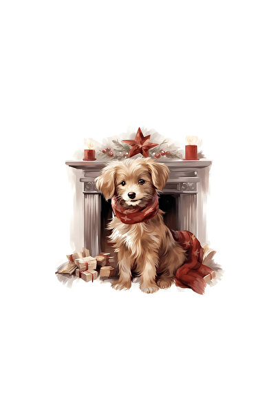 INOVATIX Set de 8 piese, autocolant câine labrador în fața șemineului, INOVAT...