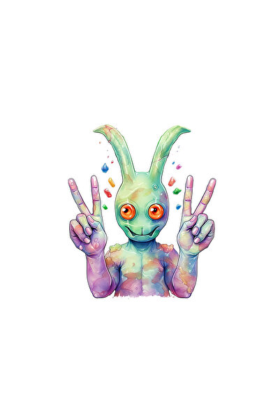 INOVATIX Set de 8 piese, autocolant Alien Crutza, INOVATIX®. 6 cm