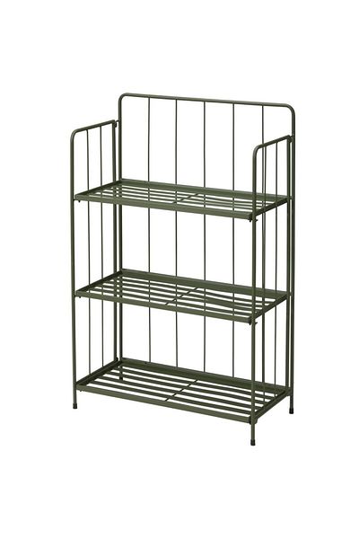Excellent Houseware Raft pentru plante Pro Garden, 3 niveluri, verde, 58x27x90 cm